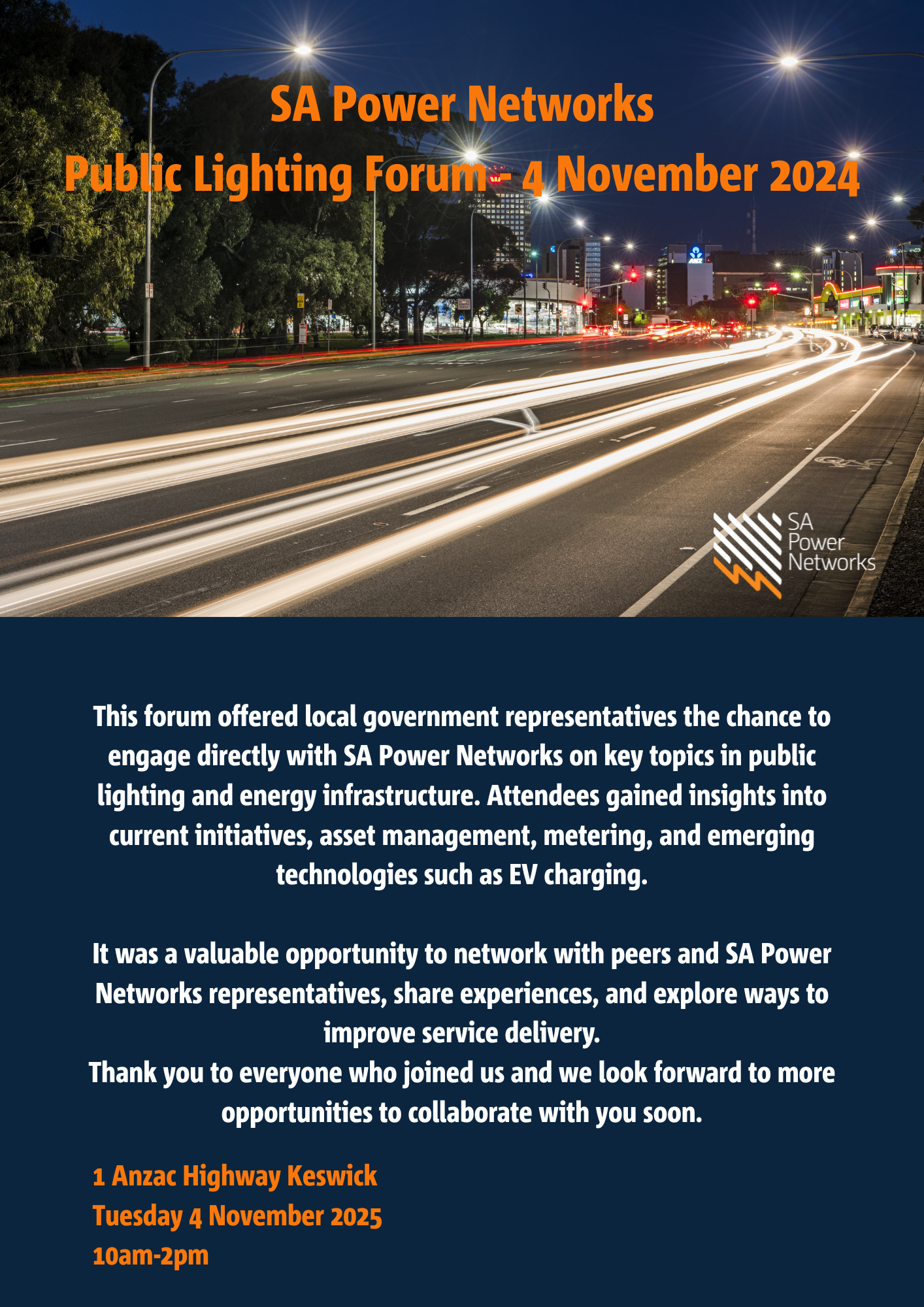 Public Lighting Forum Flyer