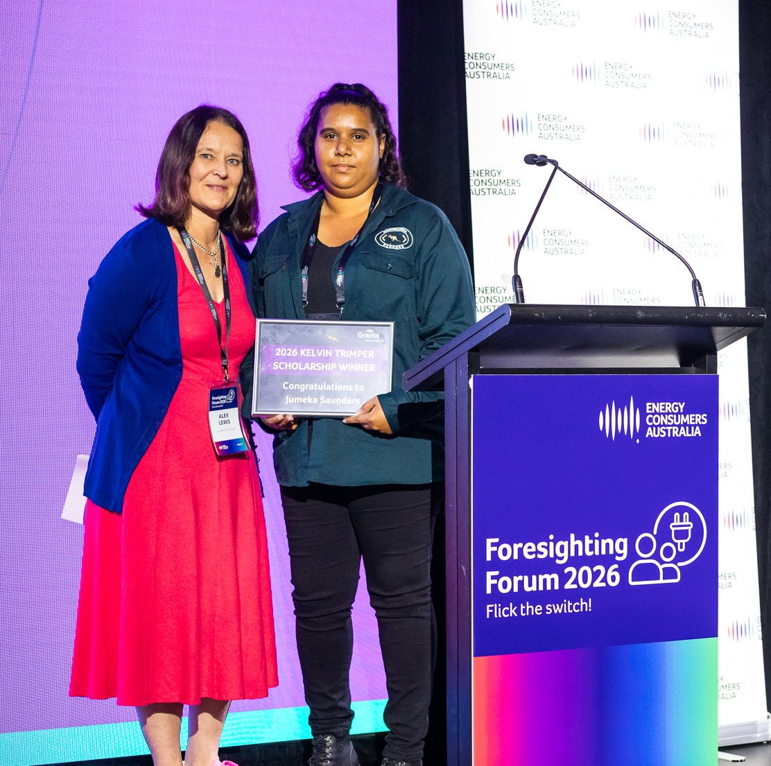 Image of Jumeka receiving the award at the ECA Forum 